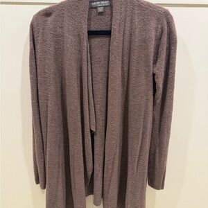 Cozy Teddy Bear Brown Open-Front Cardigan